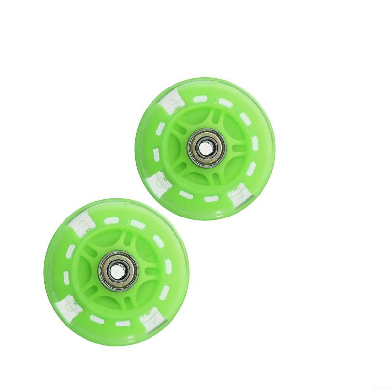 Ersatz-Räder, 80 mm, LED-Blitz-Scooter-Zubehör, Lager-Innendurchmesser 8 mm, Grün, 2 Stück von Homefurnishmall