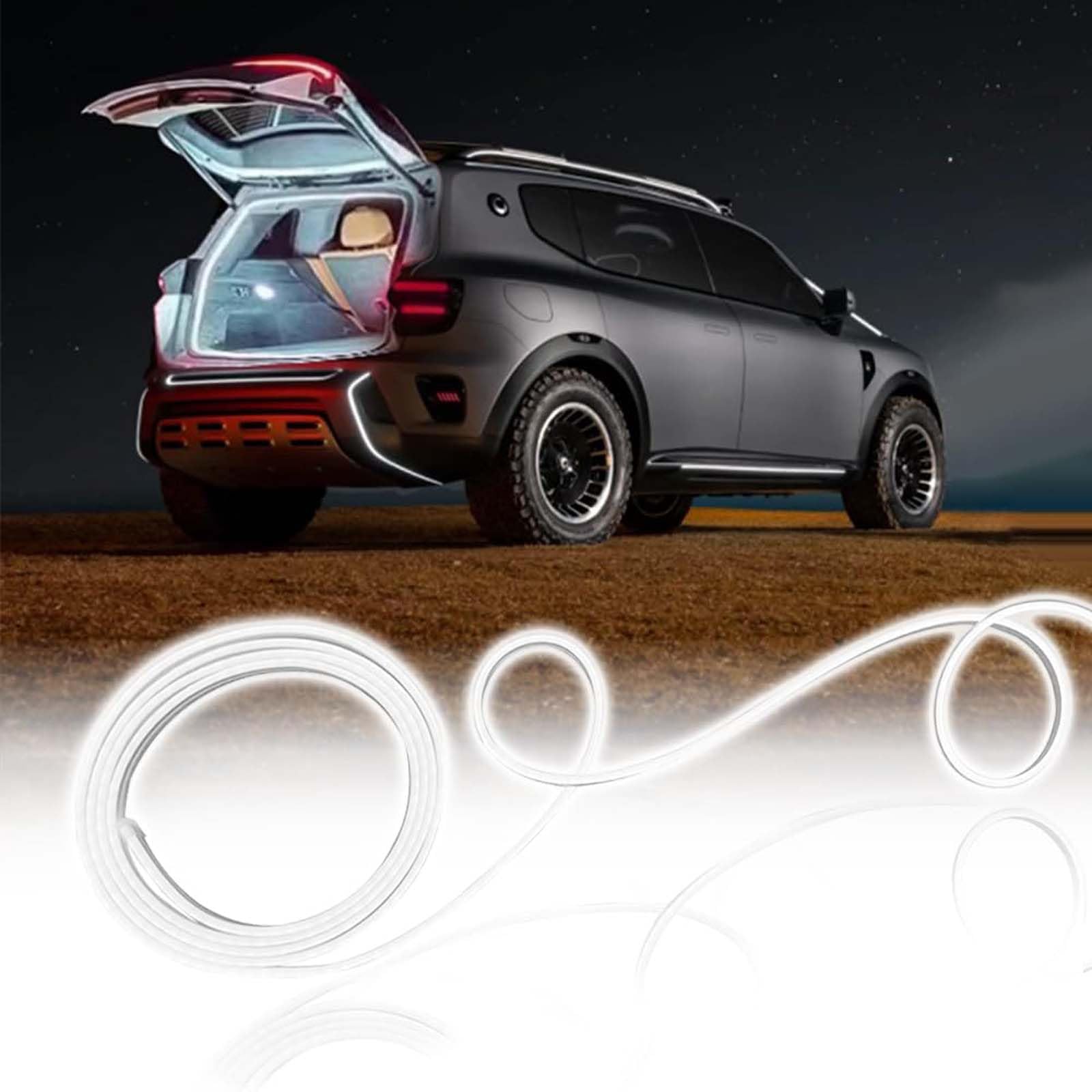 Dynamic Flowing Car Trunk Light Strip, 2M Flexible LED Strip Car Trunk Light, Automatischer Sensor Tail Box Light Strip for Car Trunk or Interior Illumination Decoration Dynamic Flowing Car Trunk Light Strip, 2M Flexible LED Strip Car Trunk Light, Automatischer Sensor Tail Box Light Strip for Car Trunk or Interior Illumination Decoration von Homgo