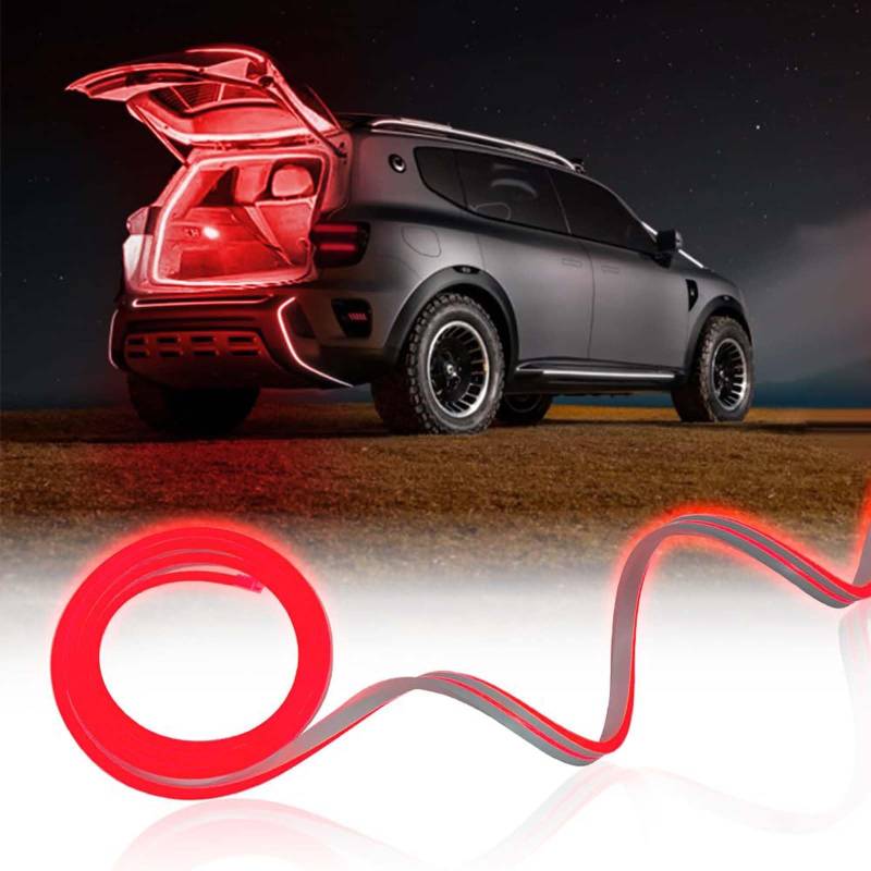 Dynamic Flowing Car Trunk Light Strip, 2M Flexible LED Strip Car Trunk Light, Automatischer Sensor Tail Box Light Strip for Car Trunk or Interior Illumination Decoration von Homgo