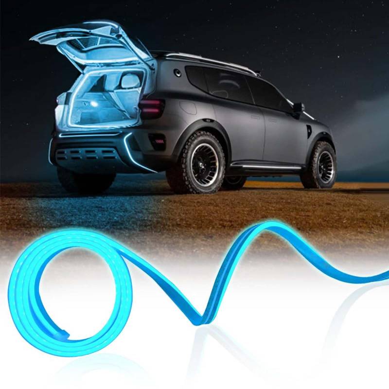 Dynamic Flowing Car Trunk Light Strip, 4M Flexible LED Strip Car Trunk Light, Automatischer Sensor Tail Box Light Strip for Car Trunk or Interior Illumination Decoration von Homgo