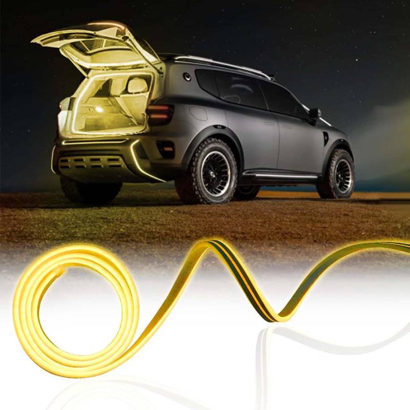 Dynamic Flowing Car Trunk Light Strip, 4M Flexible LED Strip Car Trunk Light, Automatischer Sensor Tail Box Light Strip for Car Trunk or Interior Illumination Decoration von Homgo