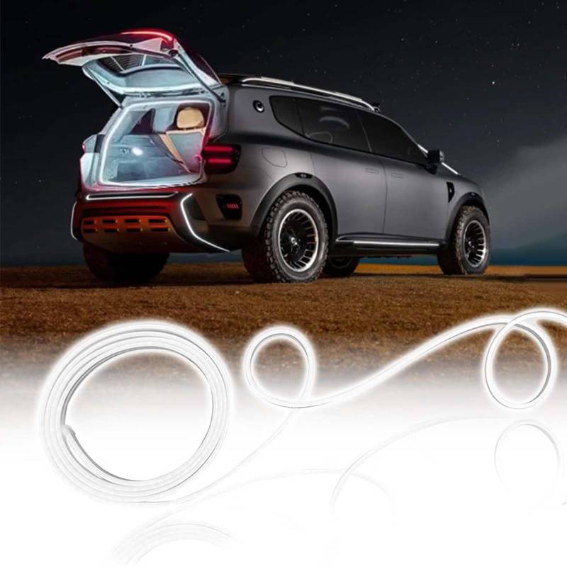 Dynamic Flowing Car Trunk Light Strip, 4M Flexible LED Strip Car Trunk Light, Automatischer Sensor Tail Box Light Strip for Car Trunk or Interior Illumination Decoration von Homgo