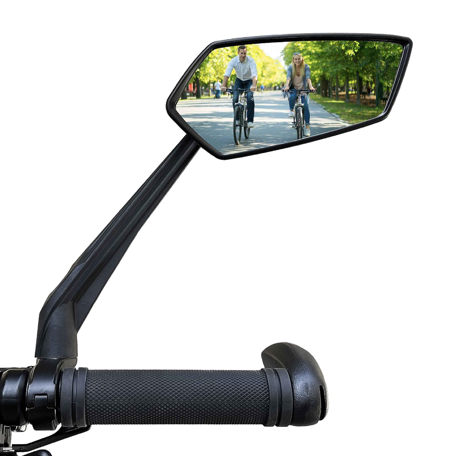 Homieway Fahrradspiegel für E-bike Rechts,Fahrrad Rückspiegel Extra große Spiegelfläche,HD Schlagfestes Echtglas Fahrradrückspiegel,360° Verstellbarer Fahrrad Spiegel für E-Bike Lenker(22-25mm) von Homieway