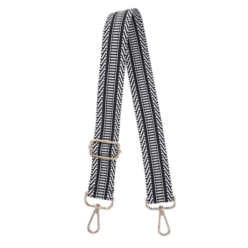 Homoyoyo 1 Stück All-Match-taschengürtel Taschenriemen Mit Streifenmuster Einstellbare Gurte Ersatztaschengurt Goldener Geldbeutel Breites Ersatzband Handtaschengürtel Baumwollgewebe Black von Homoyoyo
