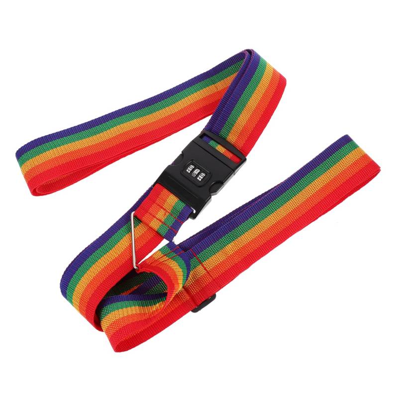 Homoyoyo 1 Stück Gepäckbindegurt Gepäckgurte Outdoor Sportgurte Schnalle Passwortbindegurt Gepäckpasswortgurte Kofferpackgurt Schlossgurt Buntes Polypropylen von Homoyoyo