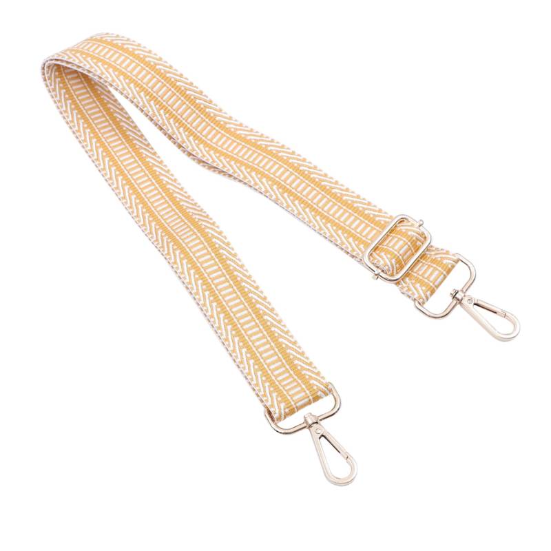 Homoyoyo 1 Stück Handtaschengriff Cross Body Geldbörse Gestreifter Taschengurt Geldbörse Austausch Einstellbare Gurte Umhängetaschenriemen Tauschen Breites Ersatzband Baumwollgewebe Yellow von Homoyoyo