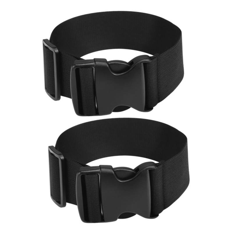 Homoyoyo 2 Stück Gurt Gepäckverpackungen für Koffer Gepäckgürtel Gepäckband Riemen mit Schnallen Nylon Black von Homoyoyo