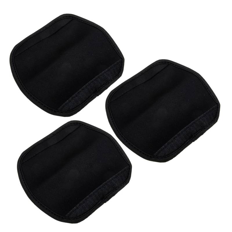 Homoyoyo 3 Stück Gepäckgriffabdeckung Geldbörse Riemen Taschengriffabdeckung Koffergriff Überzug Gepäckgriff Überzug Taschengriff Schutzhülle Geldbörsenband-Wrap-Abdeckung Nylon Black von Homoyoyo