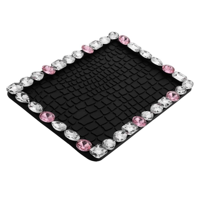 Homoyoyo Auto Anti-Rutsch-Matte Auto-Tablett-Pad Bling Automatten armaturenbrett zubehör Auto armaturenbrett Matte Armaturenbrett-Ornament-Pad Glas von Homoyoyo