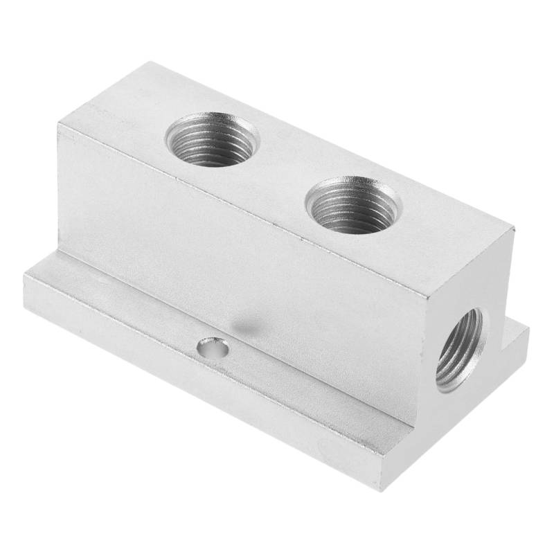 Homoyoyo Luftverteilungsblock Luftsystem Zubehör Luftverteiler Luftstromteiler Luftverteilungsadapter Gasverteiler pneumatischer Verteiler Luftteiler Aluminiumlegierung Silver von Homoyoyo
