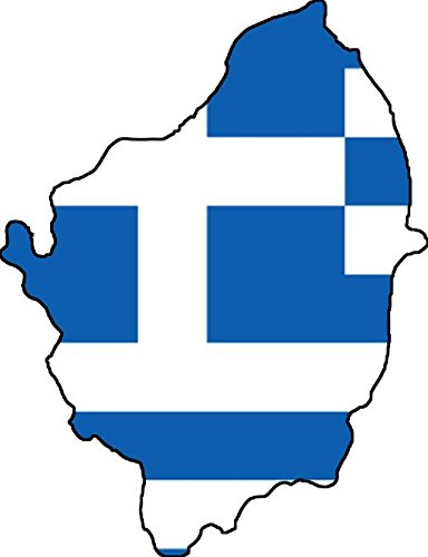 Werbetechnik Sotirios Papoutsis Auto Aufkleber Naxos Insel Griechenland Sticker Konturgeschnitten (ca 11 cm) von Homry