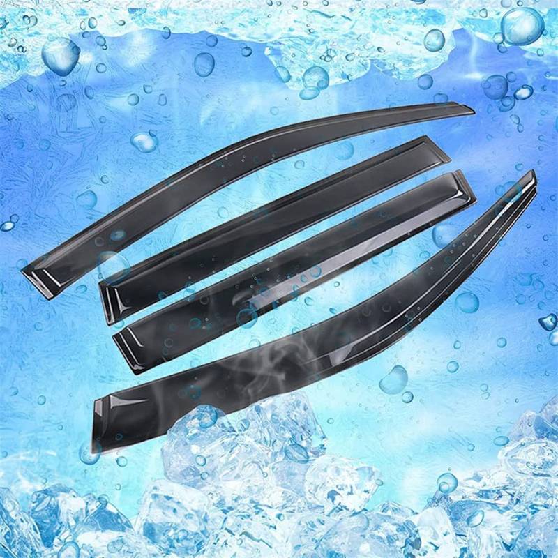 Windabweiser für V-W Tiguan MK1 5N 2007-2016, Auto Seitenscheiben Vorn und Hinten Regenschutz Regenabweiser Fenster KabinenzubehöR Smoke Rain Visor Guard Modify ZubehöR von Homry