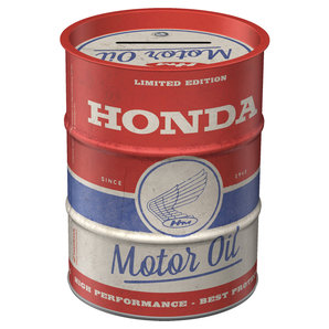 Honda Ölfass Spardose geprägtes Stahlblech von Honda