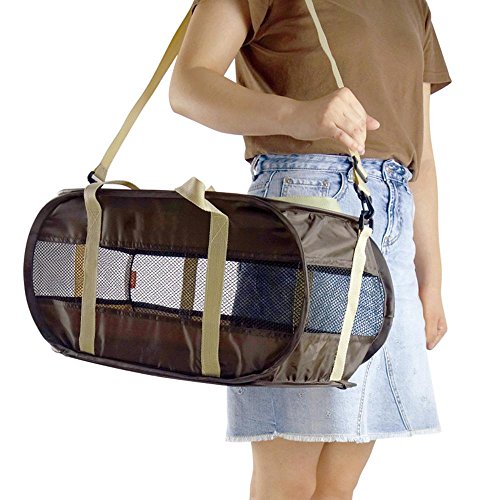 Braun atmungsaktives net multifunktions falten katze paket haustier tasche aus tragbaren handtasche reisetasche von HongXJ