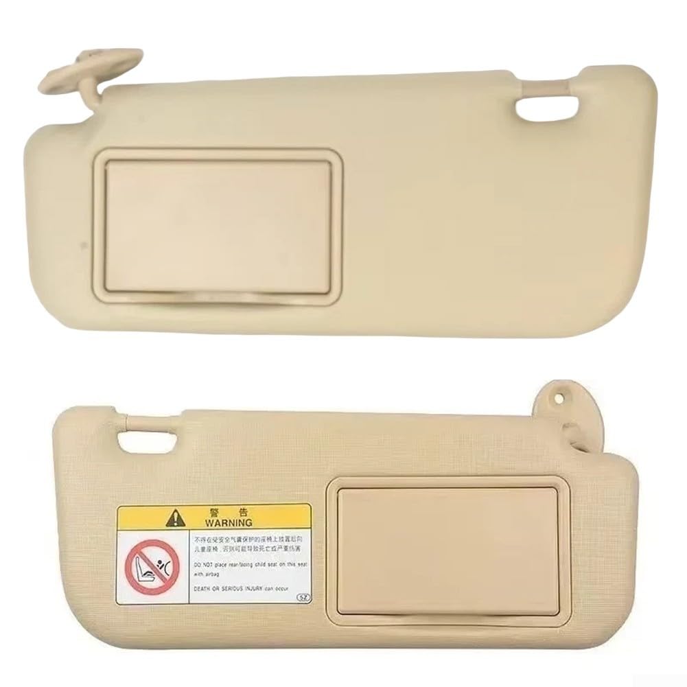 Honseadek Auto-Sonnenblende, Make-up-Spiegel für Corolla E160 E170 2014–2017, Innenzubehör, OEM 74320–02B21, 74310–02K91 (grau links) von Honseadek