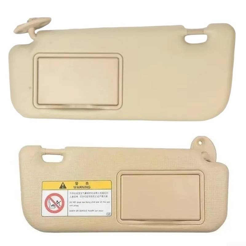 Honseadek Auto-Sonnenblende, Make-up-Spiegel für Corolla E160 E170 2014–2017, Innenzubehör, OEM 74320–02B21, 74310–02K91 (grau rechts) von Honseadek