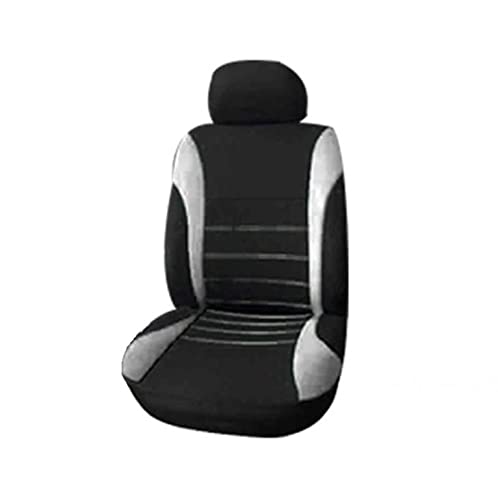 Honyan 2 x Autositzbezüge sind geeignet für SUV Auto Airbag kompatibel, farblich passend, interner Reißverschluss-Design, Polyester-Sitzbezug (grau) von Honyan