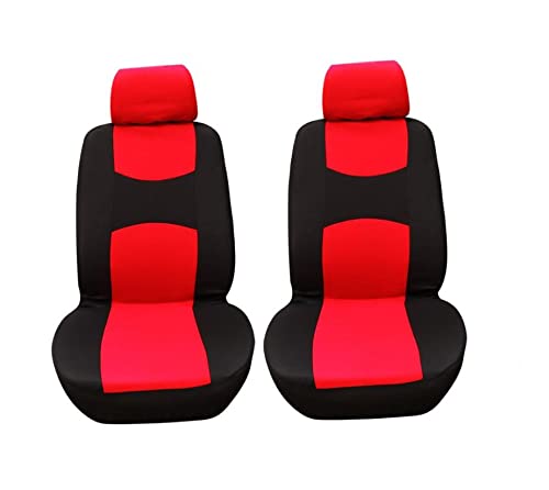 Honyan 4-teiliger Autositzbezug ist geeignet für SUV Auto Airbag kompatibel, farblich passendes Design, Polyester-Sitzbezug (rot) von Honyan