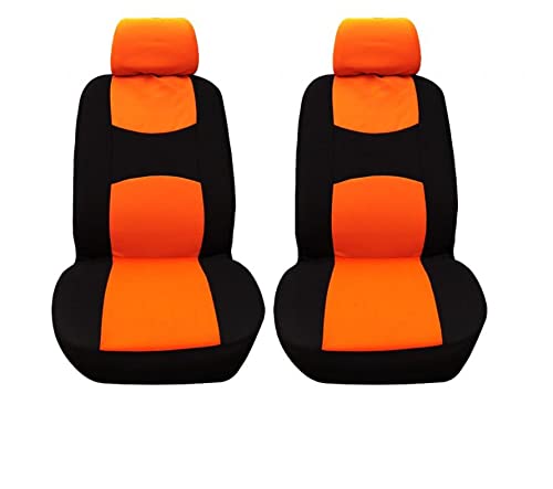 Honyan 4-teiliges Set Autositz- und Kopfstützenbezüge Autositzbezug Universal Elastischer Stoff Stuhlbezug Komplettes Set Universal (Orange) von Honyan