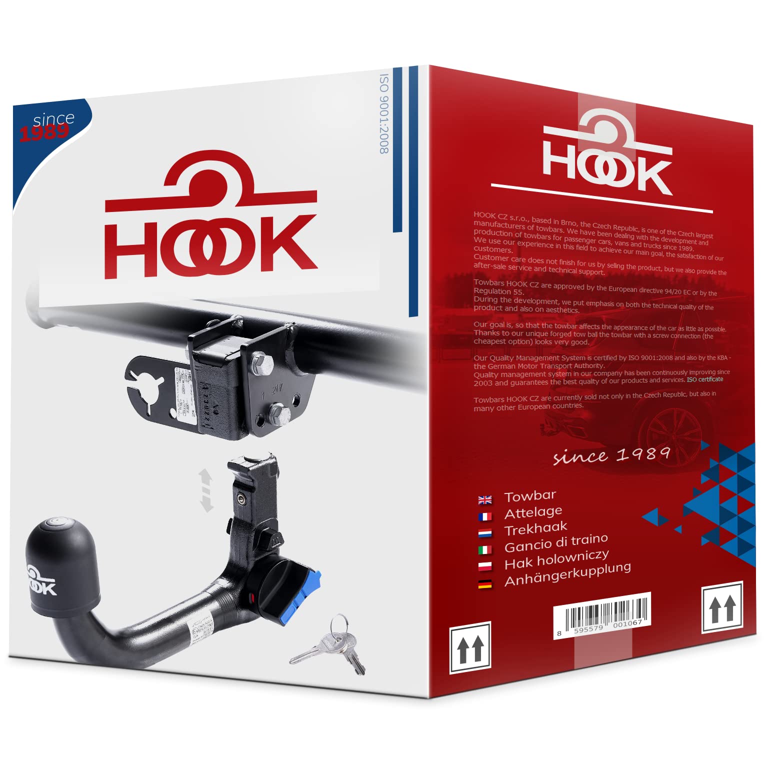Hook vertikal abnehmbare AHK Anhängerkupplung für Citroen C4 Grand Picasso II 06.2013-2018 + universell Elektrosatz 13-polig von Hook