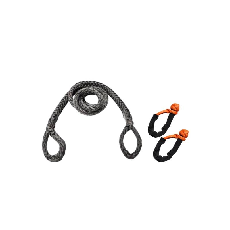 Synthetisches Windenseil 2 m x 13 mm, 12 Tonnen, Synthetisches Hug-a-Tree-Windengurtseil(Set 2) von Hookurity