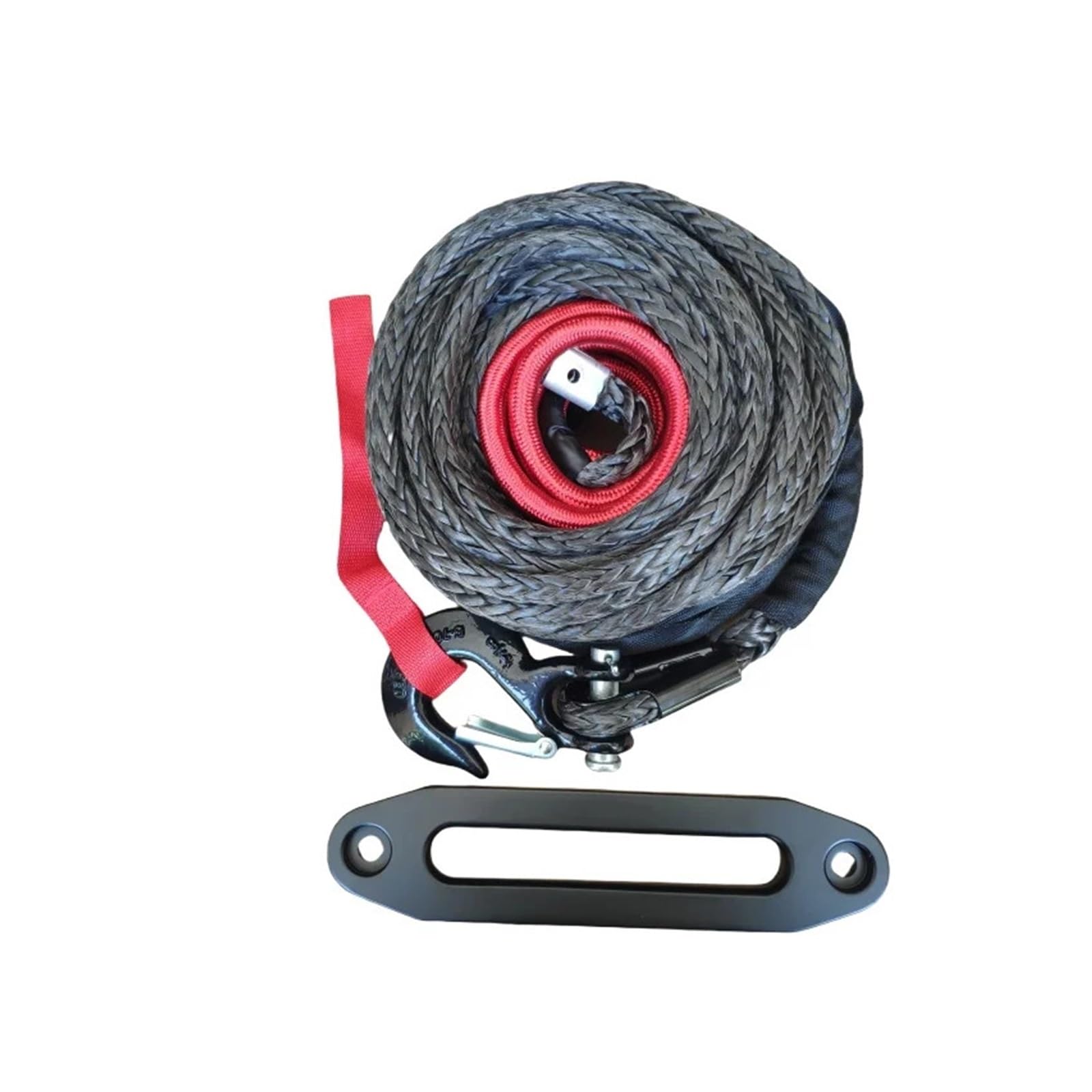 Synthetisches Windenseil 23 m * 13 mm Synthetisches Windenseil mit Schutzhülle + 16T 3/8 Haken + 10 Zoll Seilführung, kompatibel mit Winde(Style 8) von Hookurity