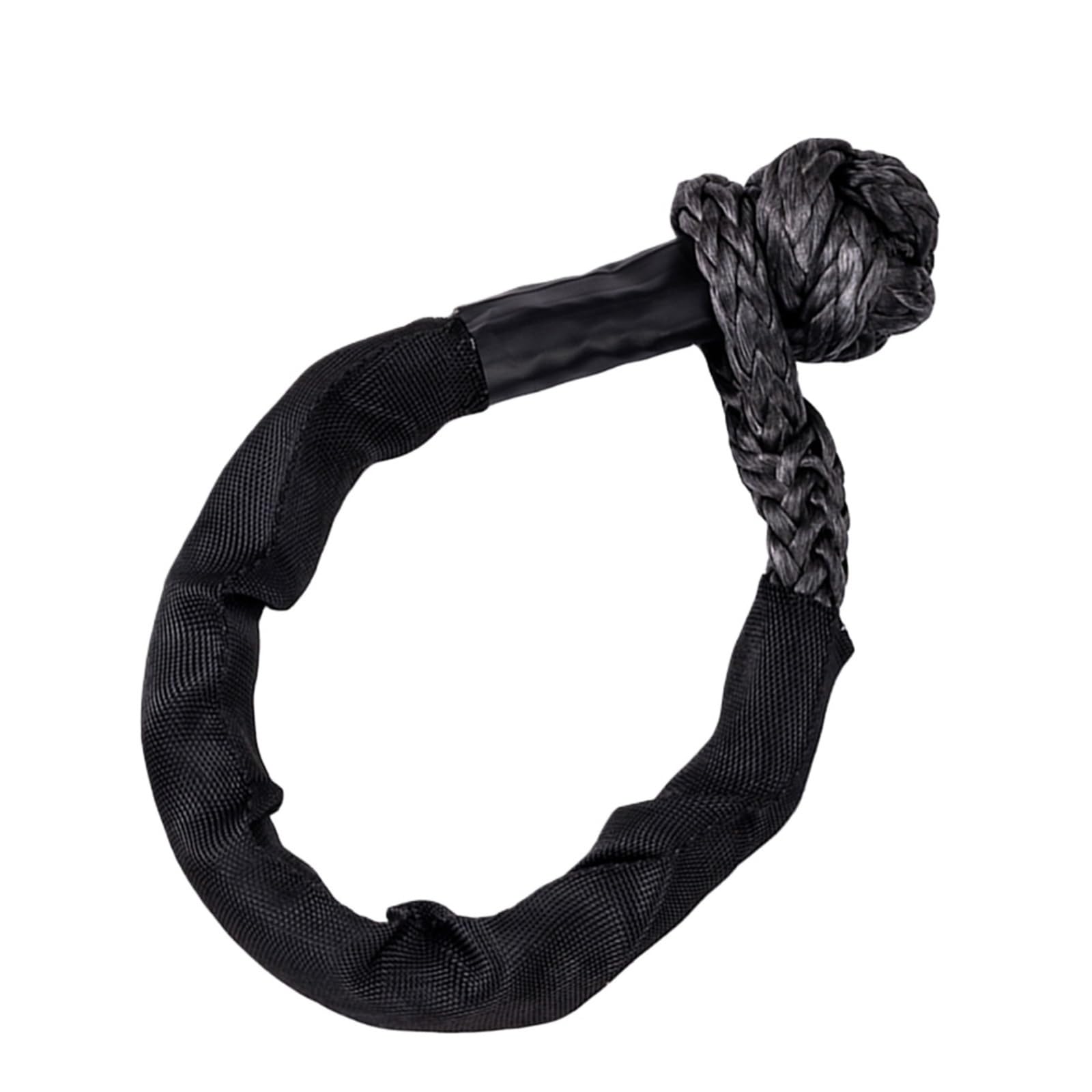 Synthetisches Windenseil Soft Shackle 12mmx60cm (1 Stück) – 40000 lbs. Max. Stärke Soft Shackle Bergeseil mit Hülsen(12mmx60cm Black) von Hookurity