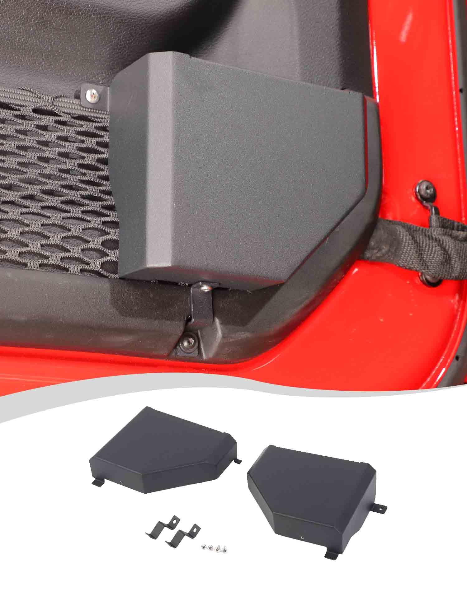 Hoolcar Vordertür-Aufbewahrungstaschen, Tür-Seiteneinsatz, Organizer-Box, Metalltürnetztasche, Ersatz, kompatibel mit Jeep Wrangler JL JLU & Gladiator JT 2018–2023, schwarz, kurz, 2 Stück Hoolcar Vordertür-Aufbewahrungstaschen, Tür-Seiteneinsatz, Organizer-Box, Metalltürnetztasche, Ersatz, kompatibel mit Jeep Wrangler JL JLU & Gladiator JT 2018–2023, schwarz, kurz, 2 Stück von Hoolcar
