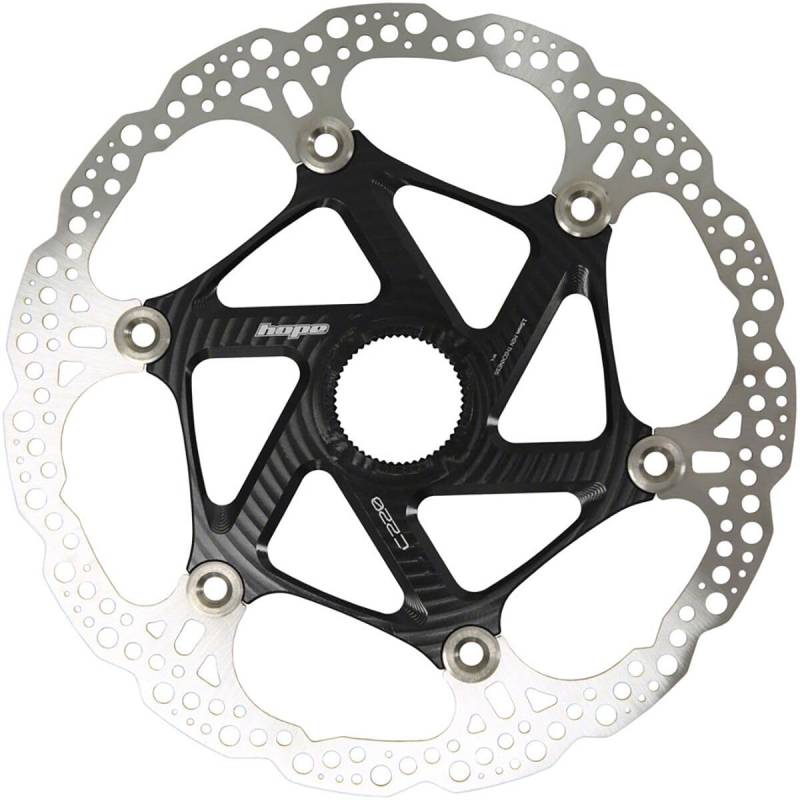 Hope Floating Disc Bremsscheibe - Center Lock - schwarz 203 mm von Hope
