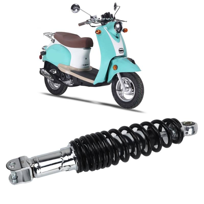 Motorrad Stoßdämpfer Hinterradaufhängung Dämpfer 5 Gang Einstellbar mit Hochfester Stahlfeder für GY6-125 50 60 80 Motor Roller Mopeds ATV von Horett
