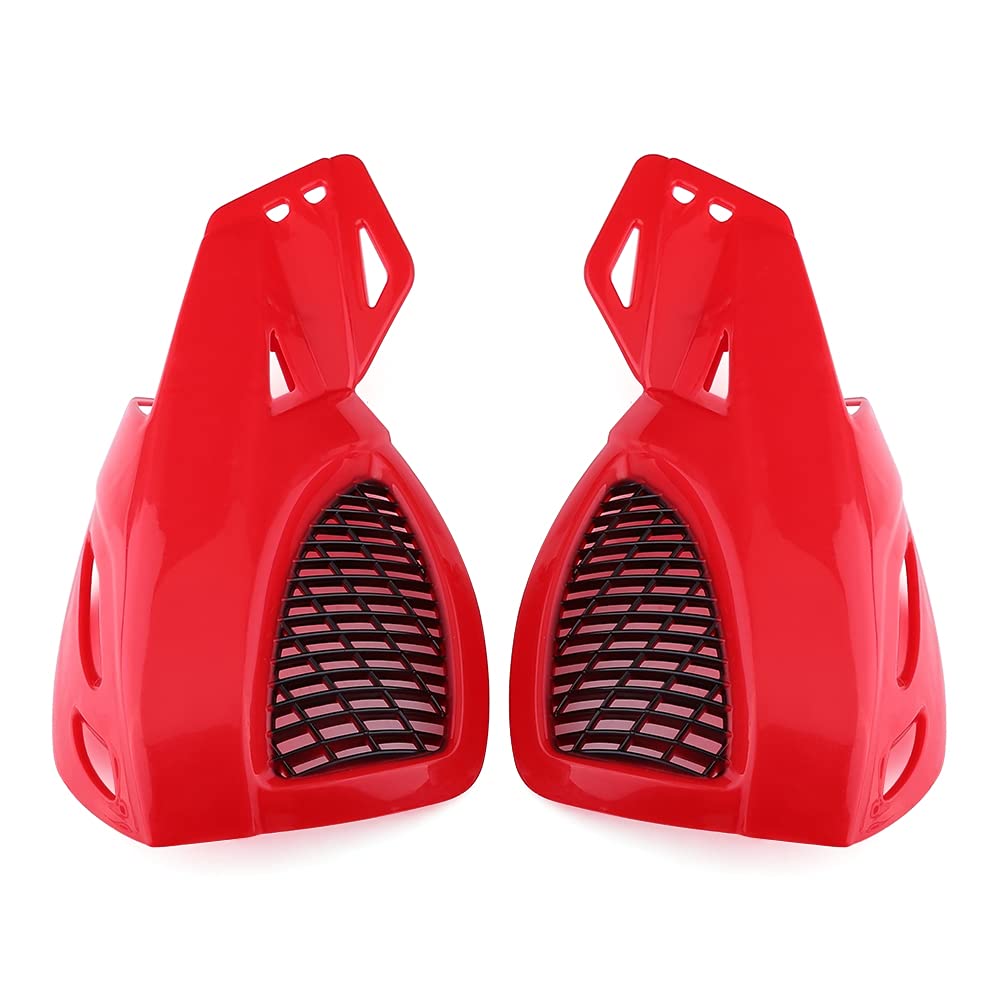 Horoper Pinselstangenhändwächter, Dirt Bike Hand Guards, Universal 7/8 Offroad-Fahrrad, Roller, ATV-Motorrad, Pinselstreifen, Handschutz, Weiß (Rot) von Horoper