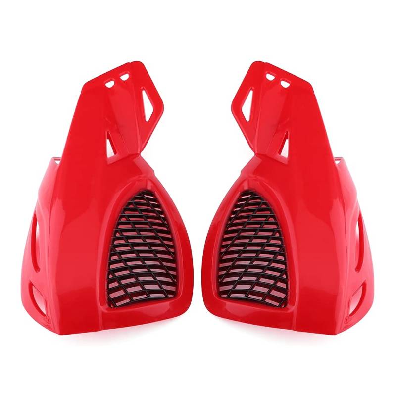 Horoper Pinselstangenhändwächter, Dirt Bike Hand Guards, Universal 7/8 Offroad-Fahrrad, Roller, ATV-Motorrad, Pinselstreifen, Handschutz, Weiß (Rot) von Horoper
