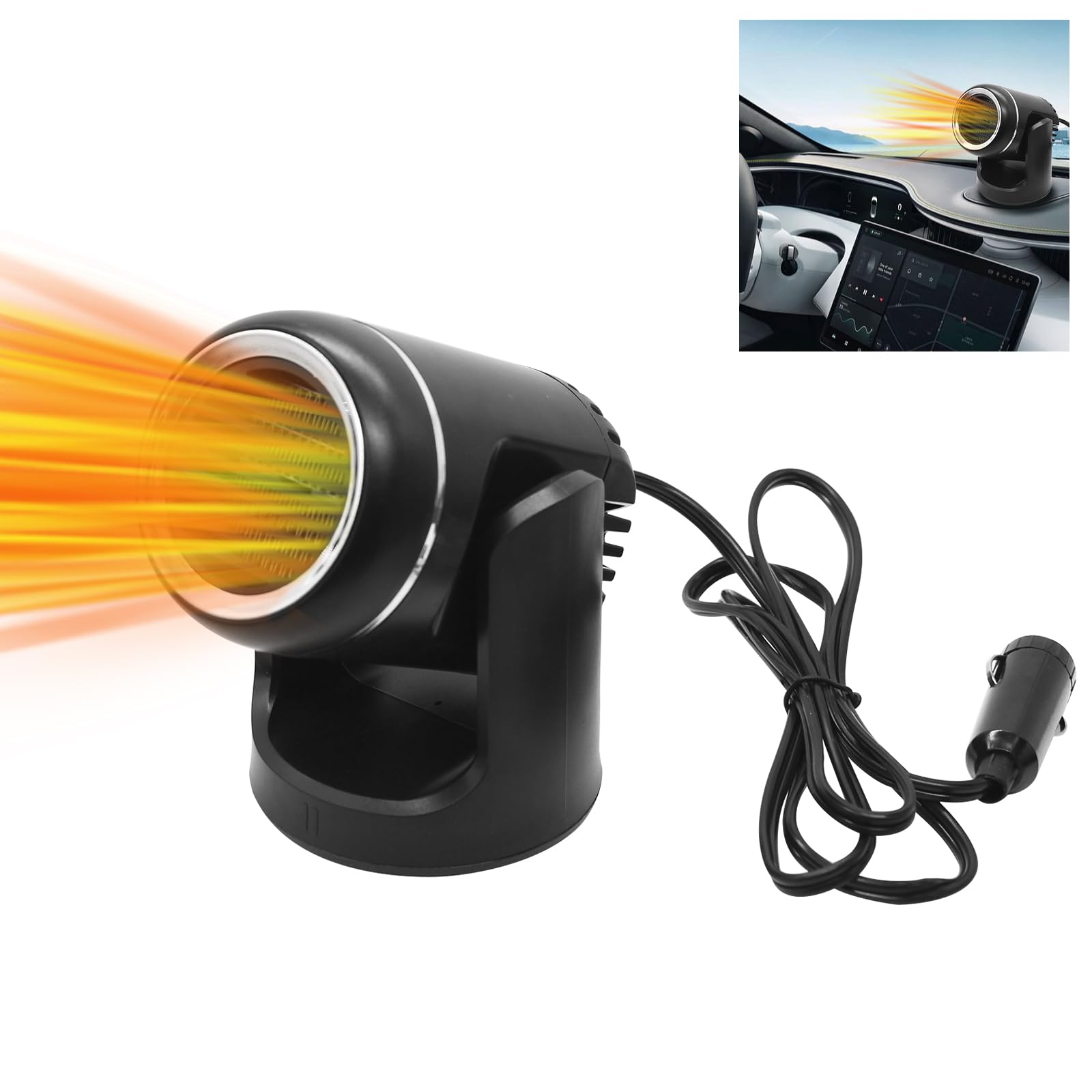 Horuili® Auto Heizung, Auto Heizlüfter 12V, 120W Auto Heizung Entfroster, 2 in 1 Heizung & Kühlung Auto Lüfter, Tragbar Auto-Heizungsventilator, Drehbarer Windschutzscheibe Defogger Horuili® Auto Heizung, Auto Heizlüfter 12V, 120W Auto Heizung Entfroster, 2 in 1 Heizung & Kühlung Auto Lüfter, Tragbar Auto-Heizungsventilator, Drehbarer Windschutzscheibe Defogger von Horuili