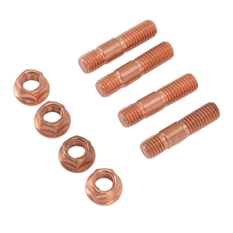 Turbo-Flanschmuttern, 43 Mm Turbo-Stehbolzen-Kit Verhindern Vibrationen M10 X 1,5 für T3 T4 T5 T6 Turbolader von Hosit