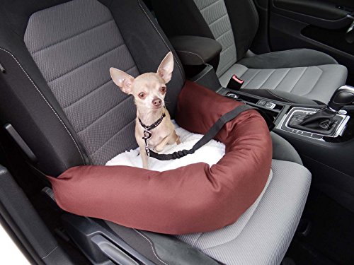 Hossi's Wholesale Knuffliger Autositz für Hund, Katze oder Haustier inklusiv Flexgurt empfohlen für Opel Astra K Sports Tourer von Hossi's Wholesale