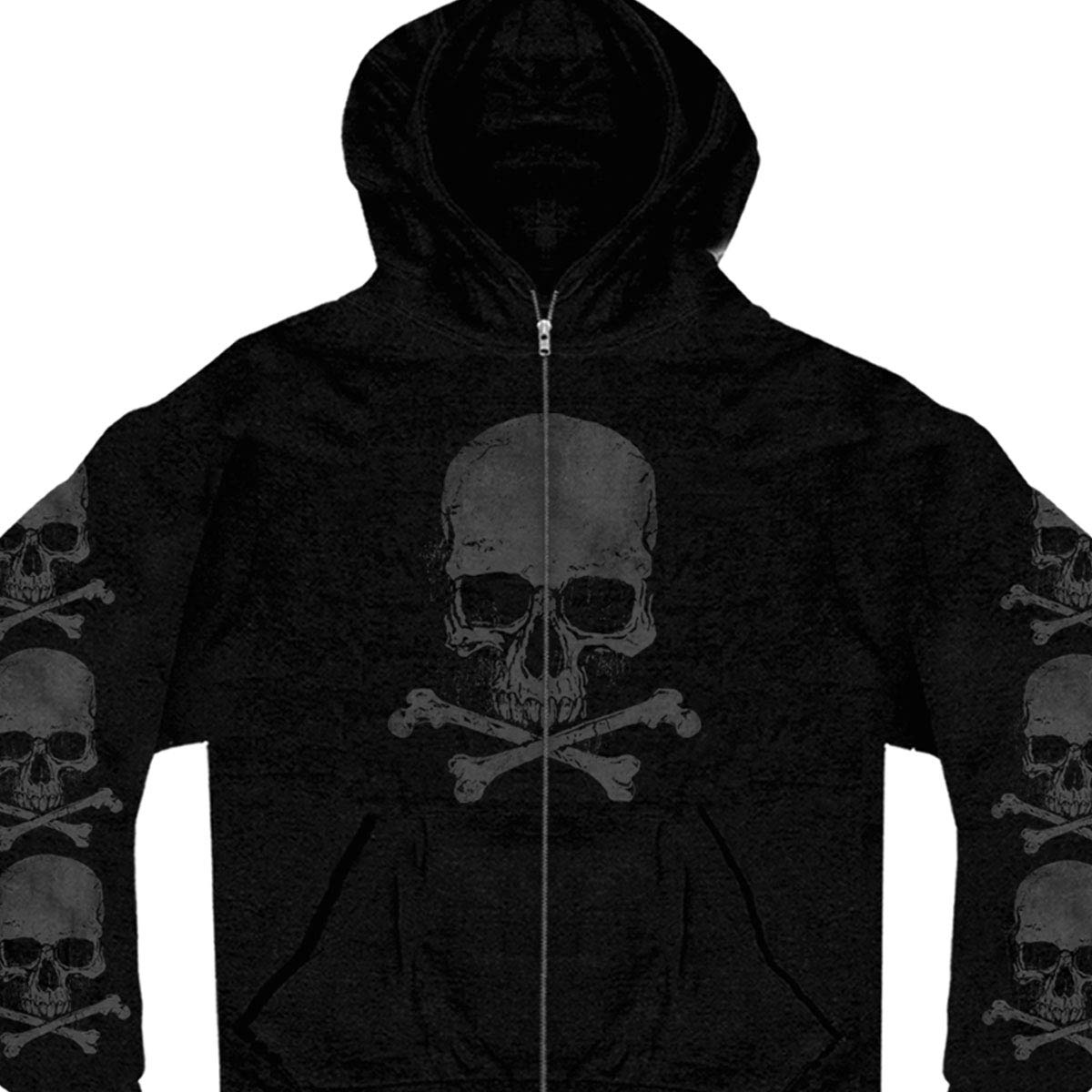 Hot Leathers GMZ4305 Herren-Kapuzenpullover mit Totenkopf und gekreuzten Knochen, Schwarz, Größe XL Hot Leathers GMZ4305 Herren-Kapuzenpullover mit Totenkopf und gekreuzten Knochen, Schwarz, Größe XL von Hot Leathers