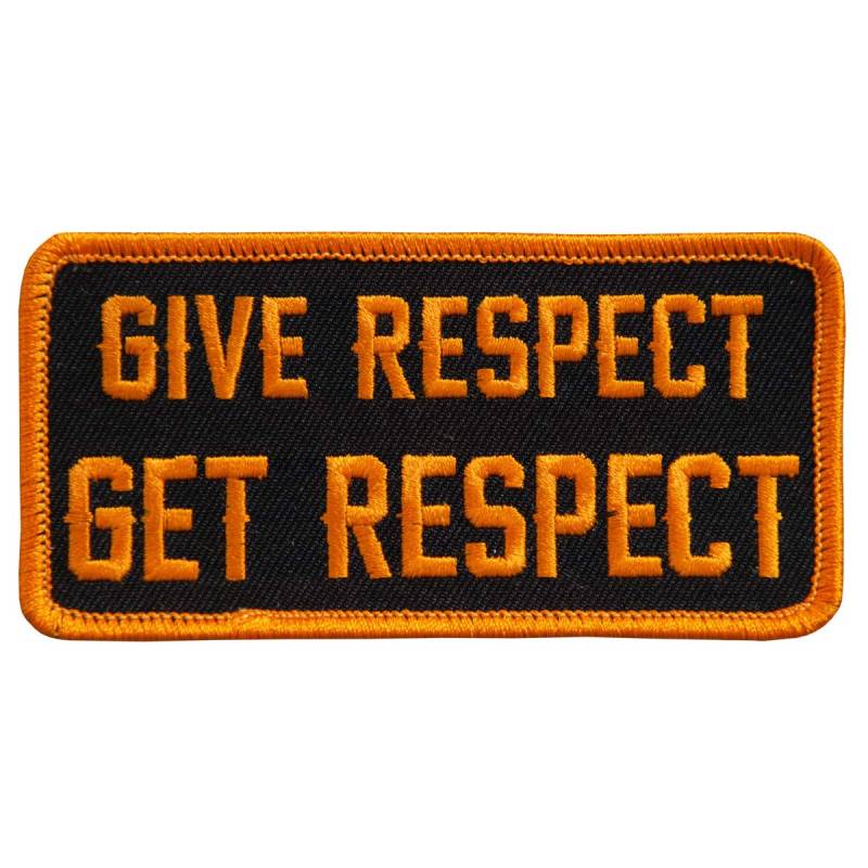 Hot Leathers Give Respect Get Respect Patch (Mehrfarbig, 10,2 cm Breite x 5,1 cm Höhe) von Hot Leathers