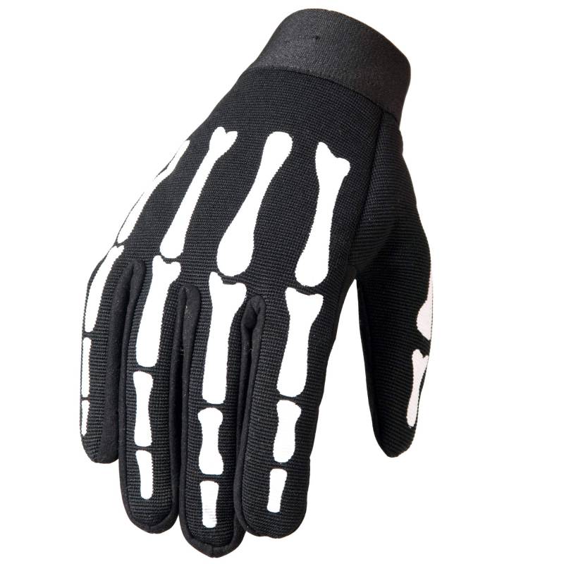 Hot Leathers Mechaniker-Handschuhe, Skelett-Design, Größe S, Schwarz von Hot Leathers