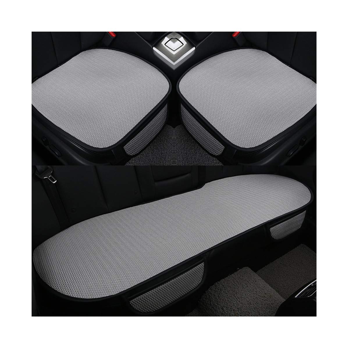 HotYou Auto-Sitzkissen, Sommer-Auto-Sitz-Kissen-einzelne Auflage-EIS-Seide-Quadrat-Auflage Backless Universal Anti-Rutsch-freies, das Sitz-Kissen bindet, Grau, Vordersitz & Rücksitz Set * 3 Pics HotYou Auto-Sitzkissen, Sommer-Auto-Sitz-Kissen-einzelne Auflage-EIS-Seide-Quadrat-Auflage Backless Universal Anti-Rutsch-freies, das Sitz-Kissen bindet, Grau, Vordersitz & Rücksitz Set * 3 Pics von HotYou