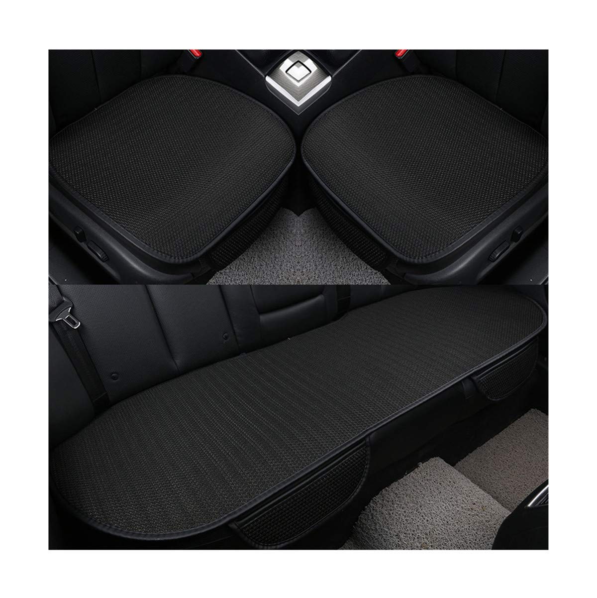 HotYou Auto-Sitzkissen, Sommer-Auto-Sitz-Kissen-einzelne Auflage-EIS-Seide-Quadrat-Auflage Backless Universal Anti-Rutsch-freies, das Sitz-Kissen bindet, Schwarz, Vordersitz & Rücksitz Set * 3 Pics HotYou Auto-Sitzkissen, Sommer-Auto-Sitz-Kissen-einzelne Auflage-EIS-Seide-Quadrat-Auflage Backless Universal Anti-Rutsch-freies, das Sitz-Kissen bindet, Schwarz, Vordersitz & Rücksitz Set * 3 Pics von HotYou