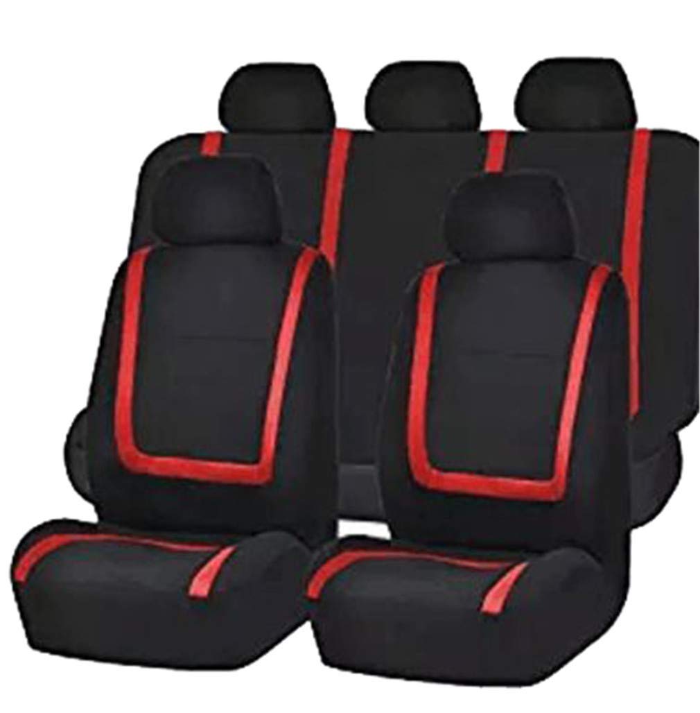 HotYou Autositzbezüge Set Universal - Auto-Schonbezüge für die Vordersitze & Rückbank mit Airbag - Polyester Auto-Sitzschoner Komplettset,Herausnehmbar und waschbar,Rot HotYou Autositzbezüge Set Universal - Auto-Schonbezüge für die Vordersitze & Rückbank mit Airbag - Polyester Auto-Sitzschoner Komplettset,Herausnehmbar und waschbar,Rot von HotYou