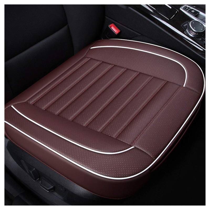 HotYou Universal Auto-Sitzkissen Innensitz Abdeckungs Kissen, PU-Leder-Bambusholzkohle-Comfortable - Kompatibel mit den meisten Autositzen, Kaffee, Vordersitz * 1 Pic von HotYou