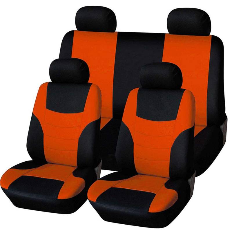 HotYou Universal Sitzbezüge für Auto Schonbezug Komplettset,Herausnehmbar und waschbar,Orange von HotYou