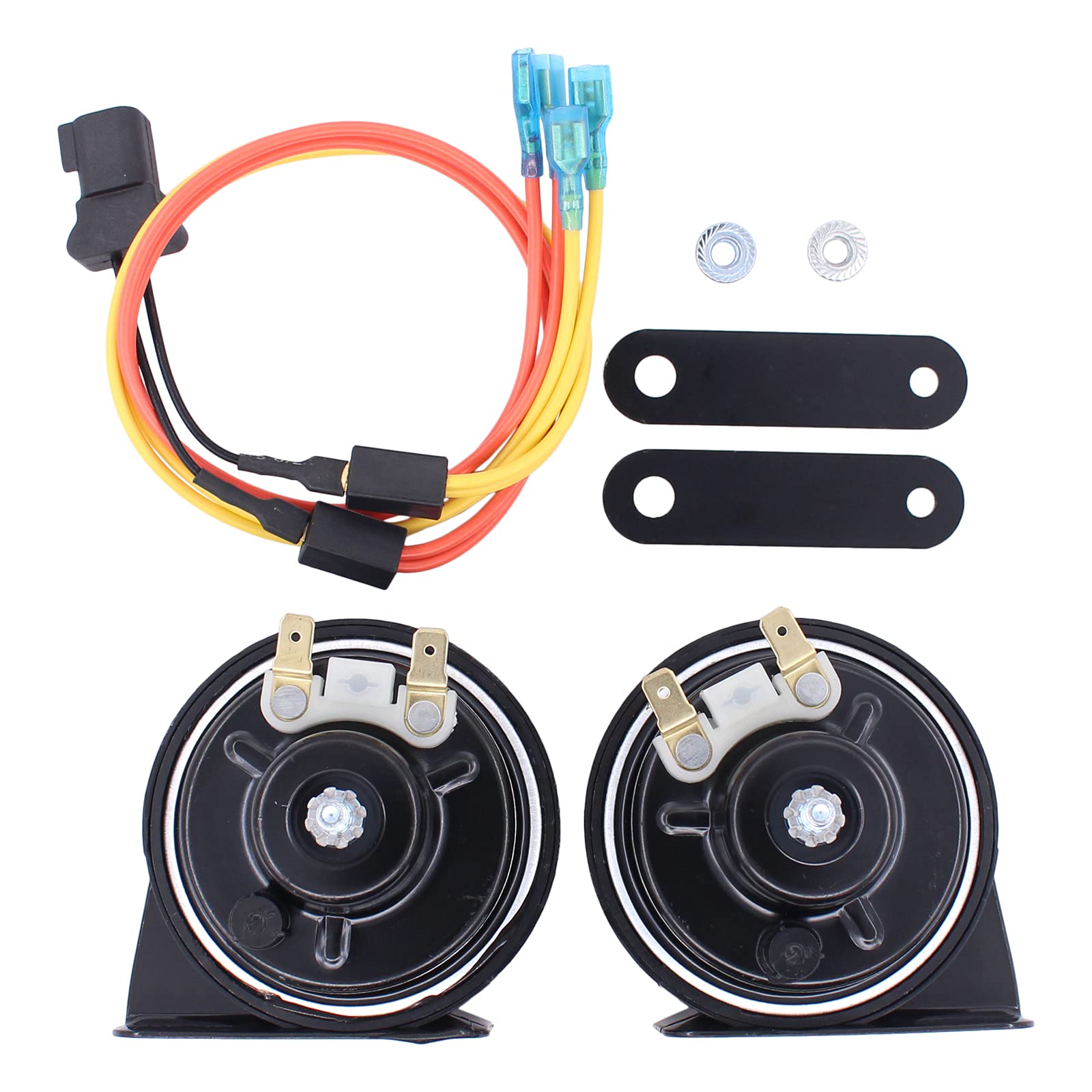HouYeen Schneckenhupe, zweifarbig, 12 V, 3,5 A, 110 DB, für Fiesta, Focus, Kuga, Mondeo, B-Max, C-Max, S-Max HouYeen Schneckenhupe, zweifarbig, 12 V, 3,5 A, 110 DB, für Fiesta, Focus, Kuga, Mondeo, B-Max, C-Max, S-Max von HouYeen