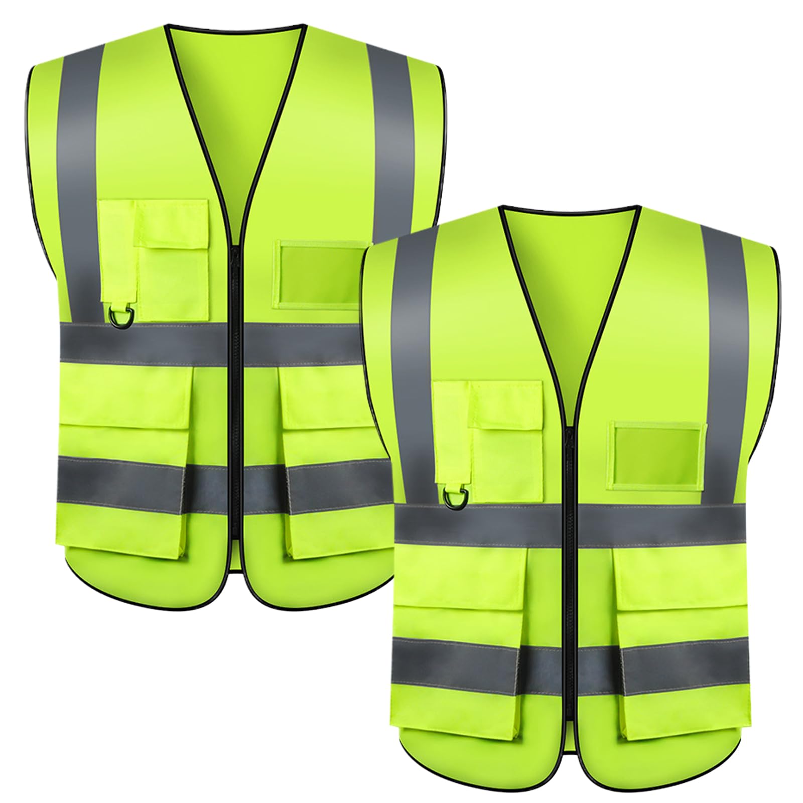 Houkary Warnwesten Auto 2 Stücke, Warnschutz Sicherheitsweste Warnweste, Personalisierte Warnweste Auto Pannenweste mit 5 Mehreren Taschen, 360°Reflektorstreifen, Unisex Houkary Warnwesten Auto 2 Stücke, Warnschutz Sicherheitsweste Warnweste, Personalisierte Warnweste Auto Pannenweste mit 5 Mehreren Taschen, 360°Reflektorstreifen, Unisex von Houkary