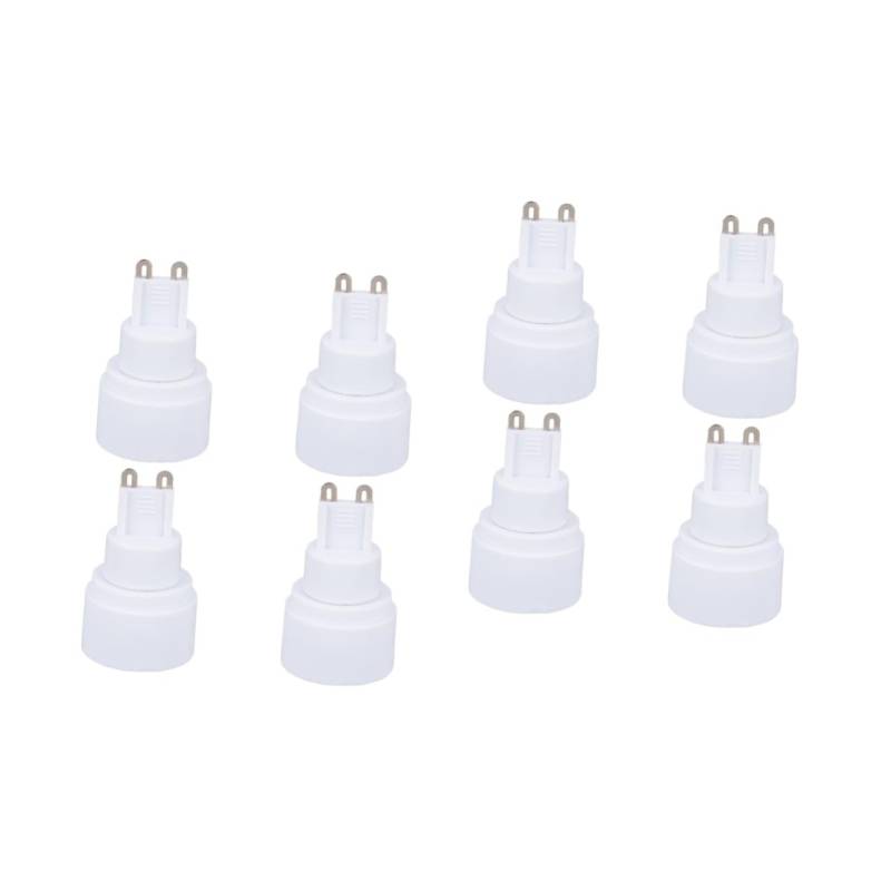 Housoutil 8 Stück G9 Auf E14 Lampenfassung Lampenkonverter G9-Adapter G9-Led-Birne Led-Glühbirne Weiße Led-Glühbirnen Weißer Konverter-Lichtmodulator Weiße Spirale von Housoutil