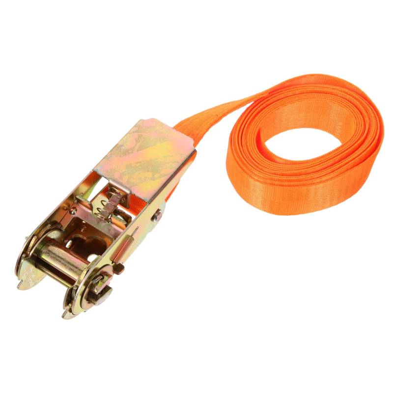 Housoutil Hochfeste 25-mm-zurrgurte Mit Ratsche 2 5 M Orange Ladungsgurte Mit Ratsche Robuste Zurrgurte Für LKW Und Auto von Housoutil
