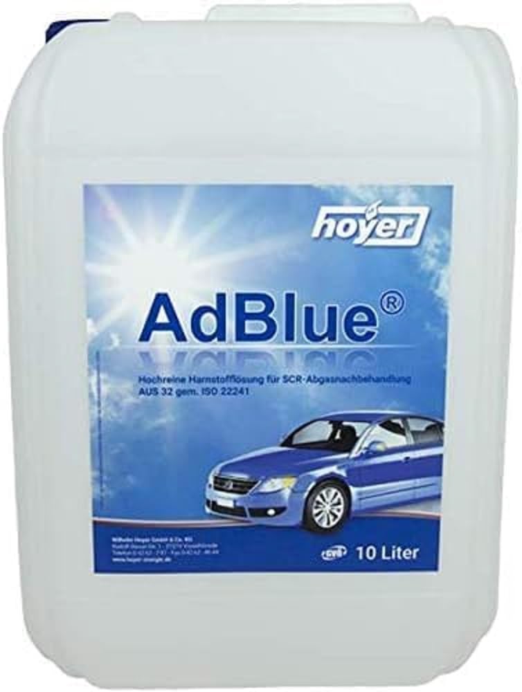 AdBlue® 2 x 10 Liter Kanister mit Ausgießer für Audi, VW, Mercedes + Erstausrüster Qualität 20 Liter insgesamt von hoyer