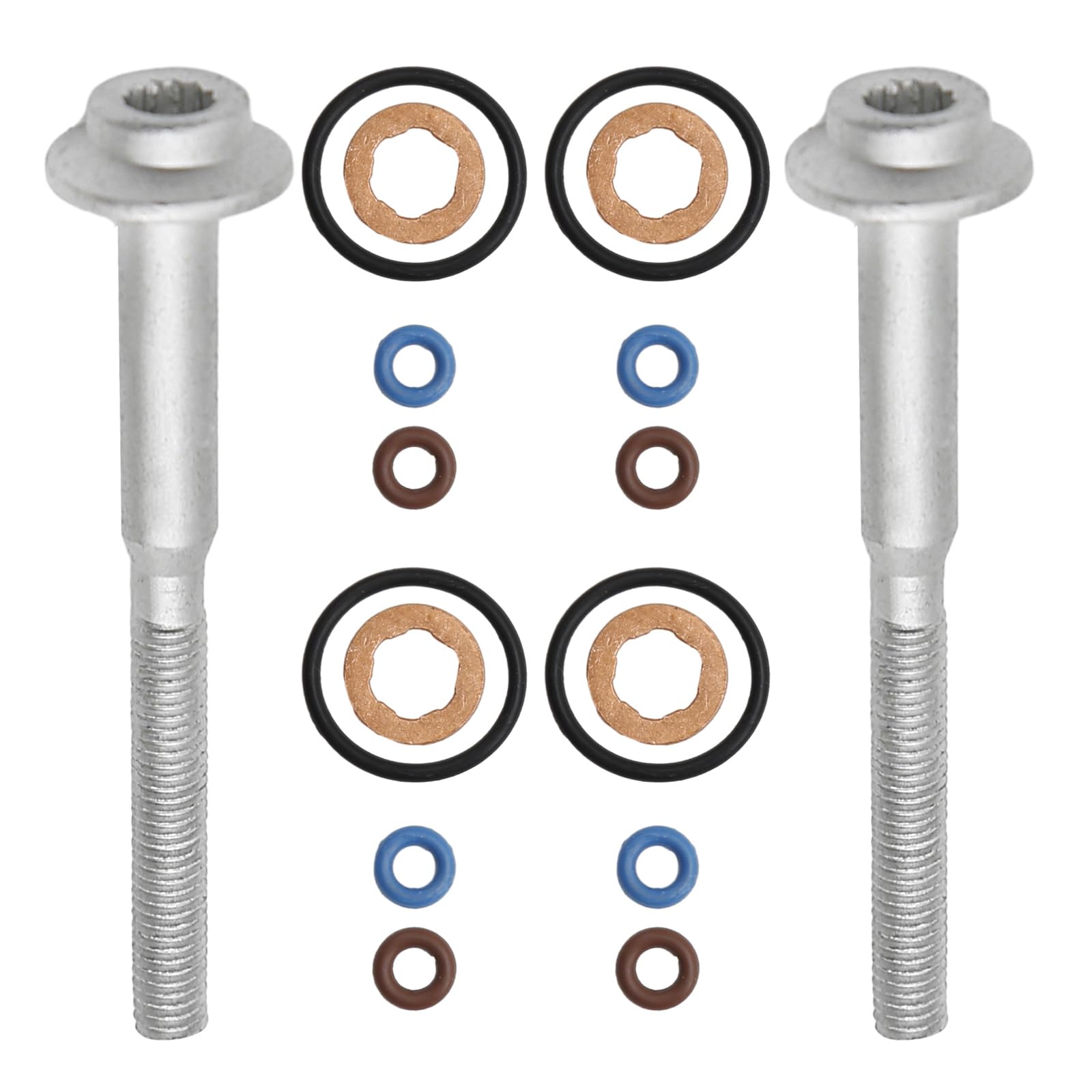 Hoypeyfiy 18-teiliges Reparaturdichtungs-Set für Einspritzdüsen und Schrauben, Ersatz für Audi 03L130277B A2C59513554 A2C9626040080 883.670 883670 WHT000884 1,6 TDI von Hoypeyfiy