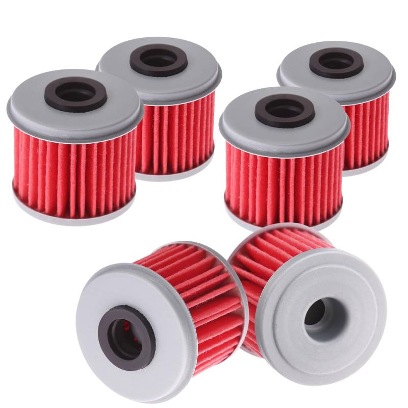 Hoypeyfiy 6 Stück Ölfilter für Honda CRF450R CRF450 CRF 450R 450 ersetzt Teilenummer 15412-MEB-671 von Hoypeyfiy